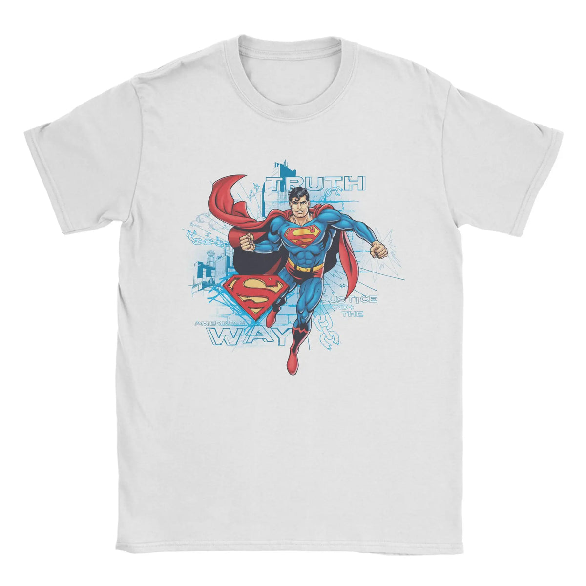 Supermans Superhero T-Shirts for Men Women  Funny 100% Cotton Tee Shirt Crewneck Short Sleeve T Shirts Classic Clothes