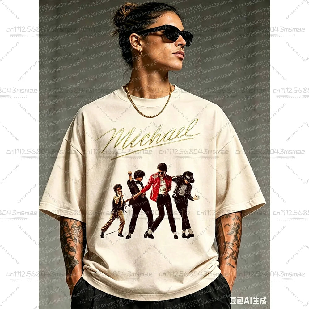 2026 Michael Jackson T-shirt Children Clothing Singer Printed Tops Boy Girl MJ Summer Tee Shirts Casual Clothes  Birthday Gift