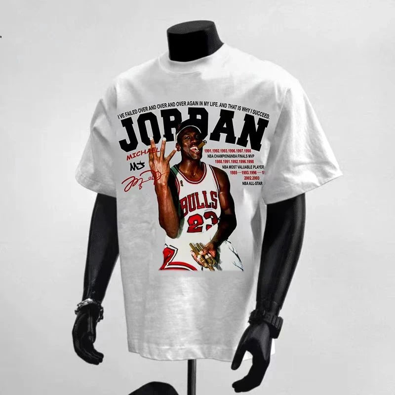 New Sale 2026 Summer Fashion Casual Basketball Star Cotton Short-sleeved T-shirt Men and Women All with Top Ins