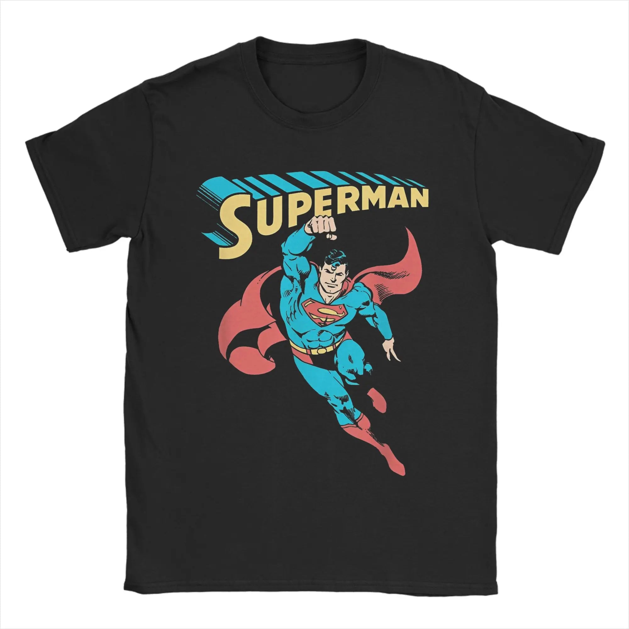 Supermans Superhero T-Shirts for Men Women  Funny 100% Cotton Tee Shirt Crewneck Short Sleeve T Shirts Classic Clothes