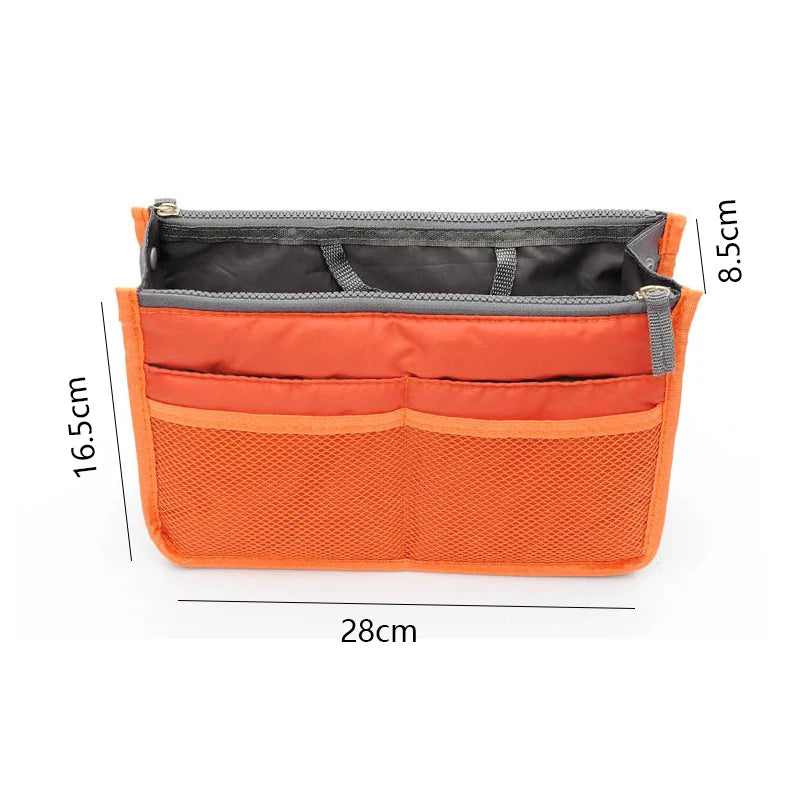 Organizer Insert Bag Women Nylon Travel Insert Organizer Handbag Purse Large Liner Lady Makeup Cosmetic Bag Cheap Female Tote