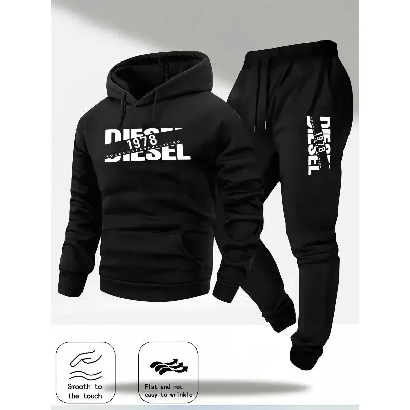 2025 popular autumn and winter new hooded sportswear sportswear fashion hooded sportswear casual sportswear and pants two in one