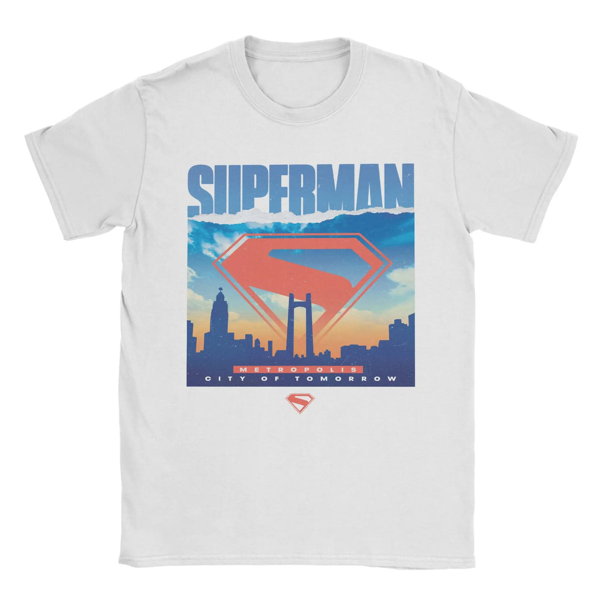 Supermans Superhero T-Shirts for Men Women  Funny 100% Cotton Tee Shirt Crewneck Short Sleeve T Shirts Classic Clothes