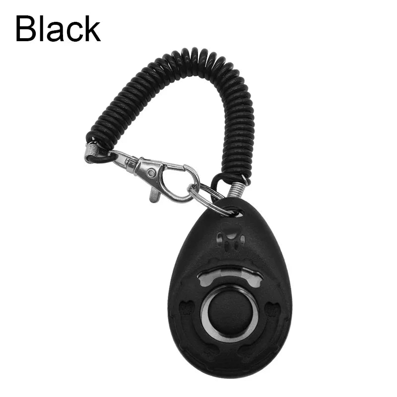 Dog Training Clicker Pet Cat Dog Click Trainer Use for Cat Puppy Birds Horses Aid Adjustable Wrist Strap Sound Key Chain