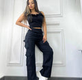 New Straight Cargo Pants Women High Waist Baggy Trousers Casual Wide Leg Slim Vintage Y2K Streetwear Pocket Fashion Casual Pants