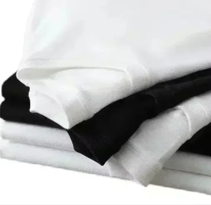 Men's Summer 100% Pure Cotton Fashion Casual American Street Letter Print Loose Round Neck Short Sleeve T-Shirt Top