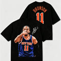 2026 Summer Jalen Brunson 11 Graphics 100%cotton T-shirt Knicks High-Quality Men's Basketball Fashion Sports Jersey Shirt Tee