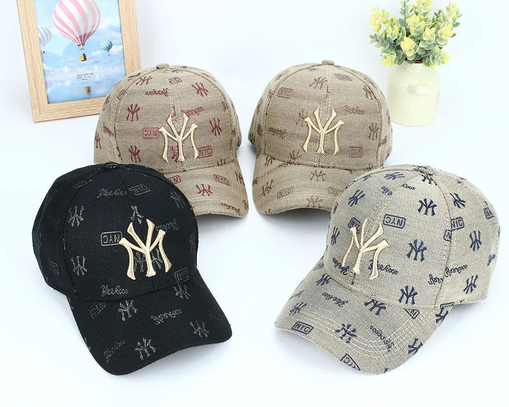 Baseball Cap Snapback Hat Sun Hat Spring Autumn Baseball Cap Sport Cap NY Letter Cap Hip Hop Fitted Cap Hats For Men Women