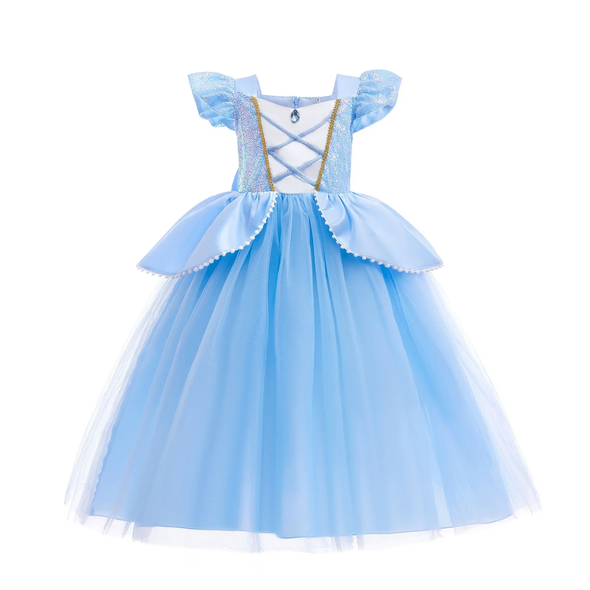 Girl Elsa Anna Dress Princess Costume Snow Queen Dress Baby Halloween Ariel Carnival Clothes Kids Cosplay Clothes Party Clothing