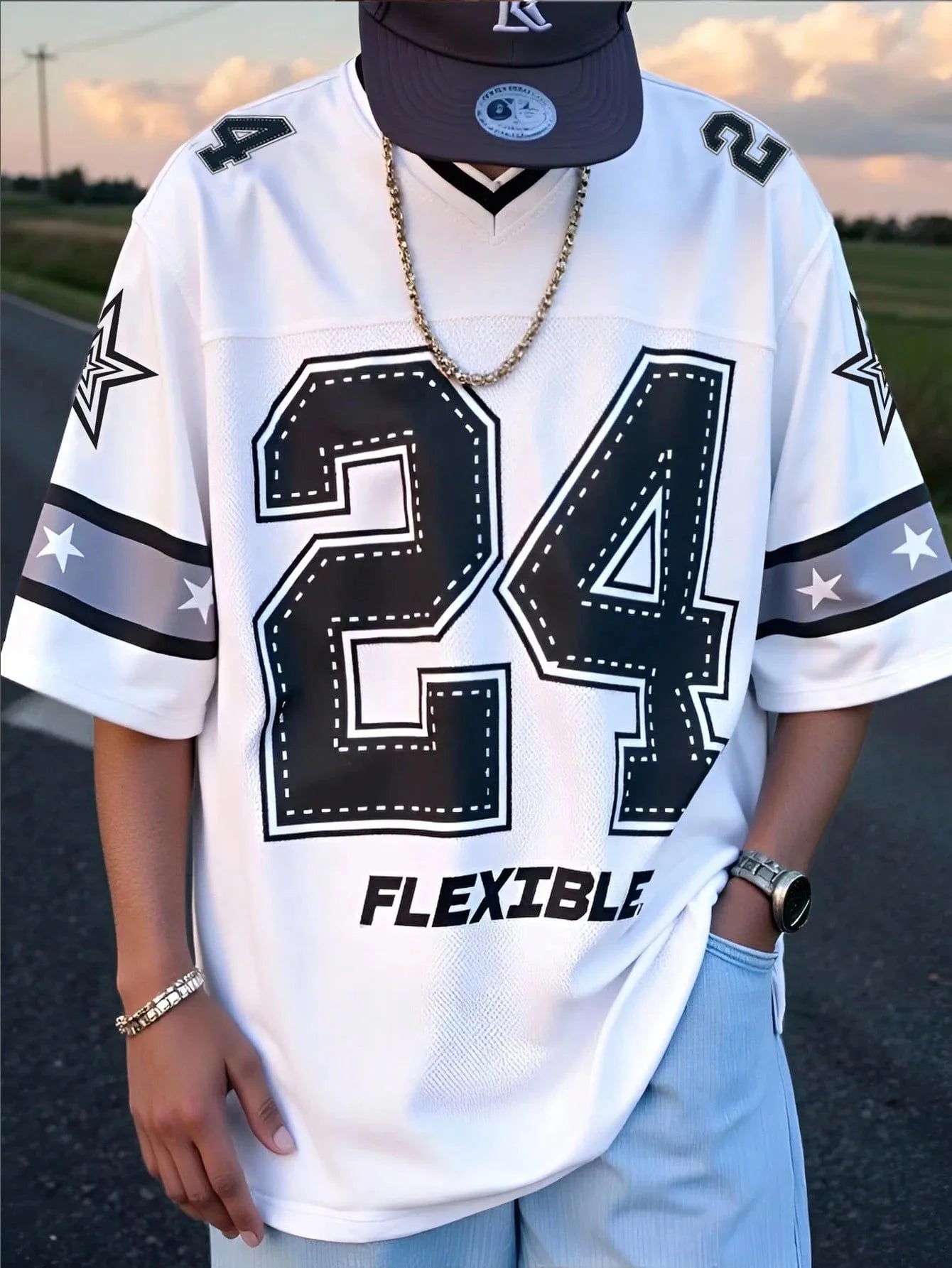 Summer New Men's V-Neck T-Shirt with 3D Digital Pattern Printing for Street Casual Fashion Comfortable Soft Breathable Y2k