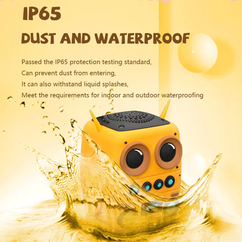 Compact Cute Mini Bluetooth Speaker Support TF Card Desktop Decoration Portable Outdoor Smart Music Player IP65 Waterproof