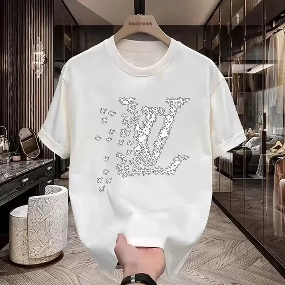 2026 Hot Sale Men Women Casual T Shirt Designer Tees Print Short Sleeve Oversized Top Round Neck Men Women Cotton T-Shirts