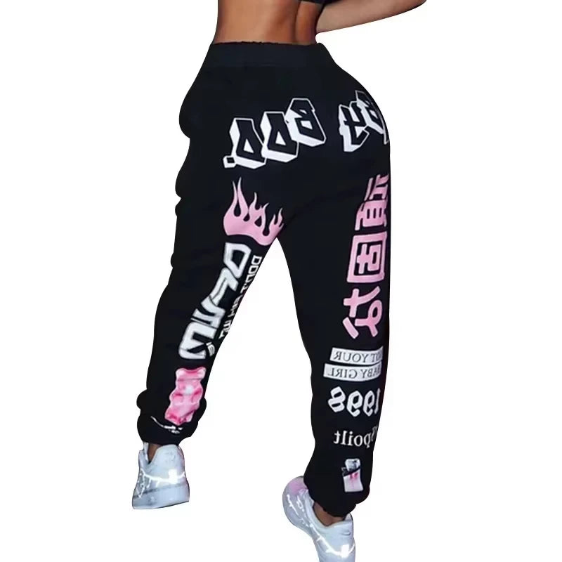 25-26 Spring/Summer New 3D Printed Fashion Elastic Waist Sports Casual Straight-leg Pants for Women/Men