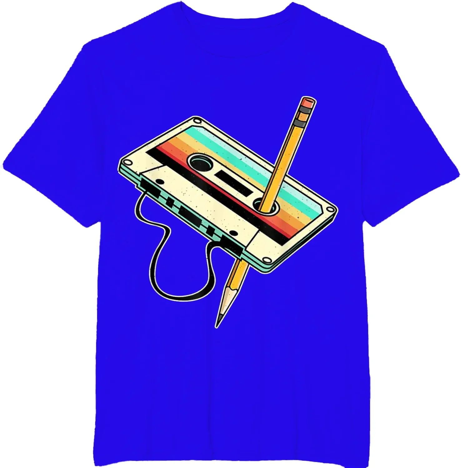 80s Cassette Pencil 80s Retro Throwback Music T-shirt Women's Clothing Retro Tshirt Camisetas