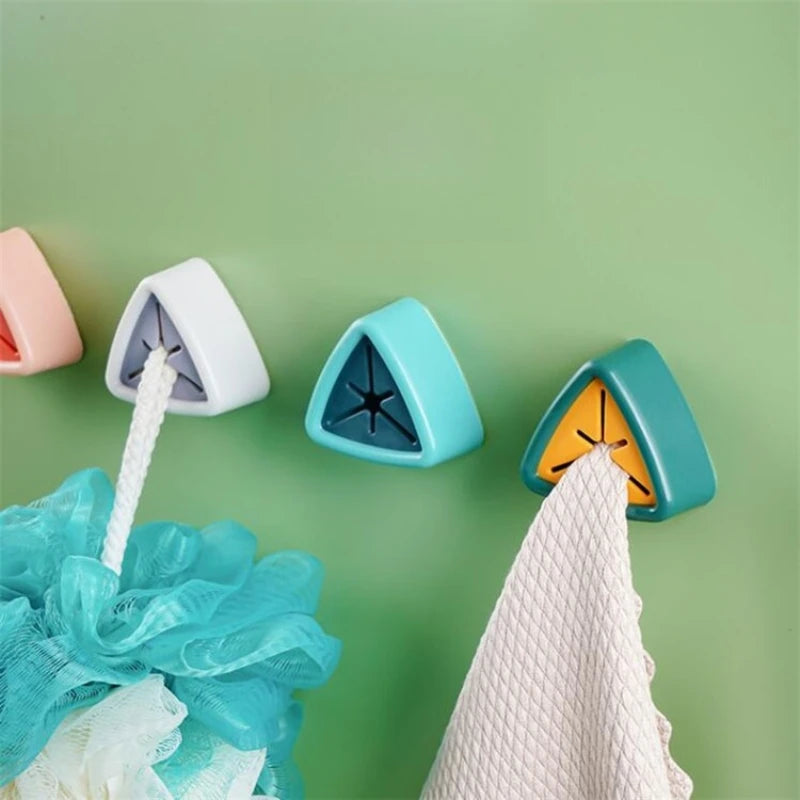 Towel Plug Holder Self Adhesive Wall Mounted Bathroom Hooks Storage Rack Waterproof Kitchen Rag Dishcloth Clip Organizer Hook