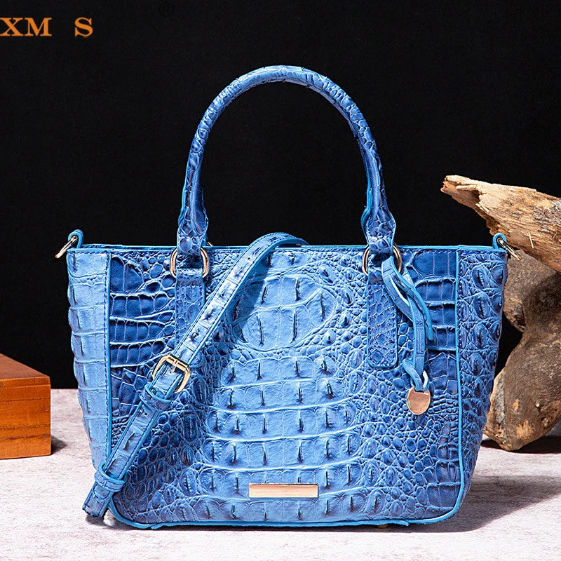 XMESSUN New Crocodile Pattern Crossbody Bags for Women 2026 Fashion Designer Luxury Vintage Lady PU Leather Shoulder Handbag