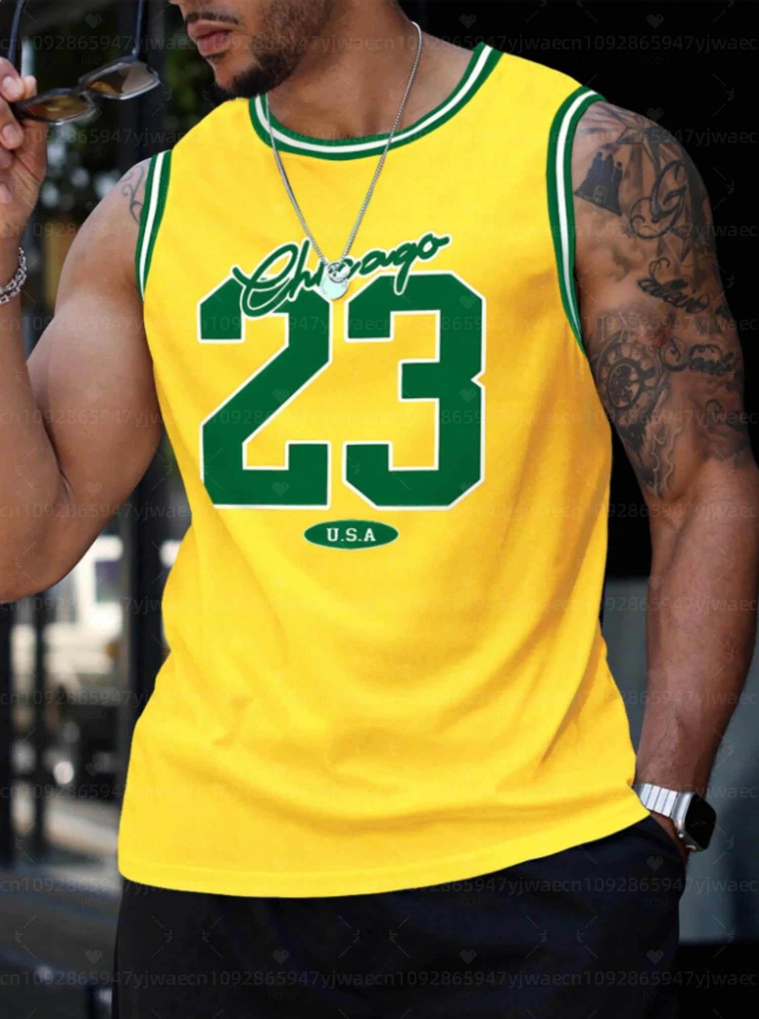 2026 Summer Men's Women Chicago No.23 Graphic Tank Top Sleeveless Basketball Jersey Vest Men Round Neck Sports Gym Vest