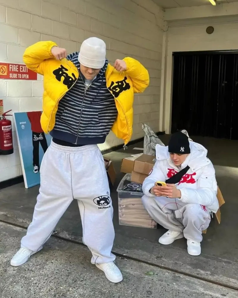 Man Embroidery Baggy Pants Cargo Streetwear Joggers Unisex Y2k Retro Goth Sweatpants Trousers Work Pants Harajuku Korean Clothes