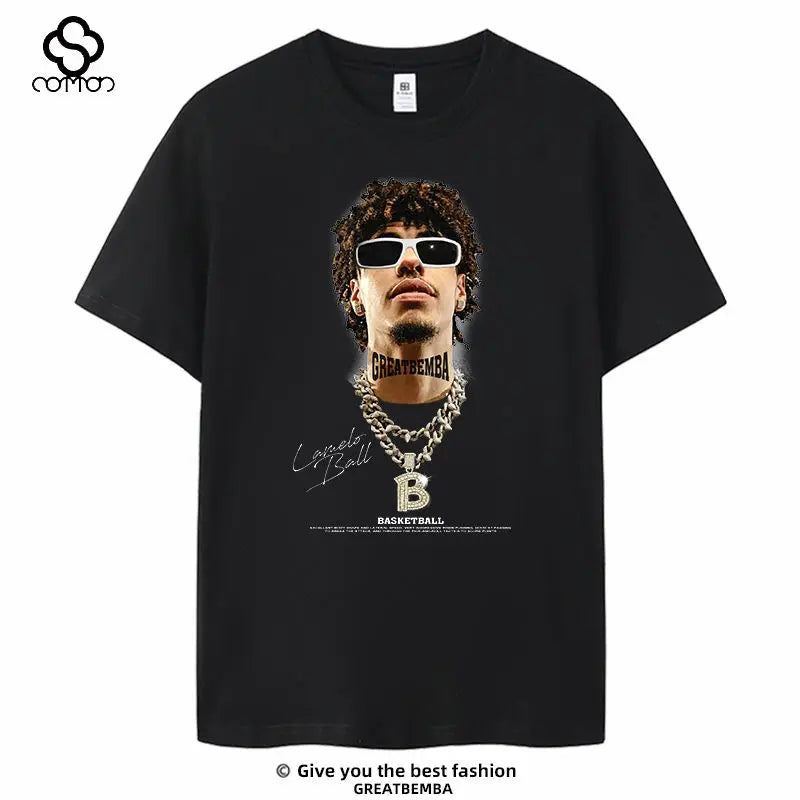 Basketball Star George Irvin Rodman Avatar Short-sleeved Cotton T-shirt American Casual Basketball Sports Plus Size Summer Y2k