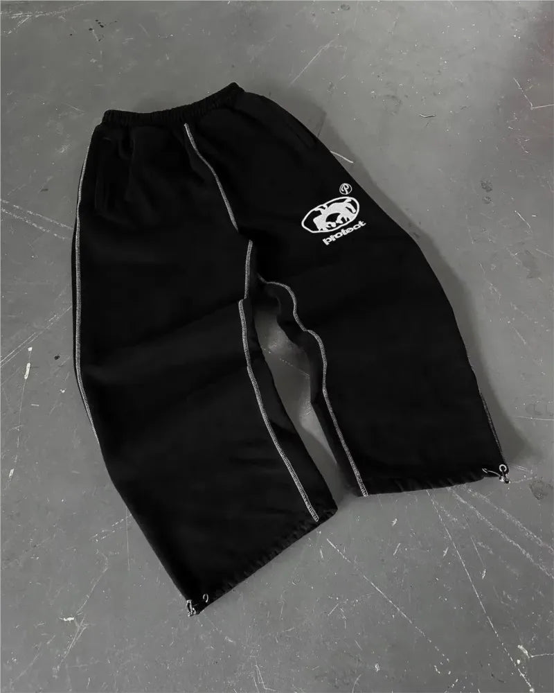 Man Embroidery Baggy Pants Cargo Streetwear Joggers Unisex Y2k Retro Goth Sweatpants Trousers Work Pants Harajuku Korean Clothes
