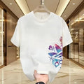 Summer New Casual Men's and Women's Printed Short-sleeved Cotton T-shirt Loose and Versatile Fashion Half-sleeved Casual Wear