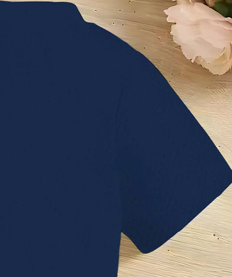 Men's Fashionable Round-neck Short-sleeve T-shirt with TEAM Jesus Letter and Cross Daily Home Wear The Perfect Choice for Summer