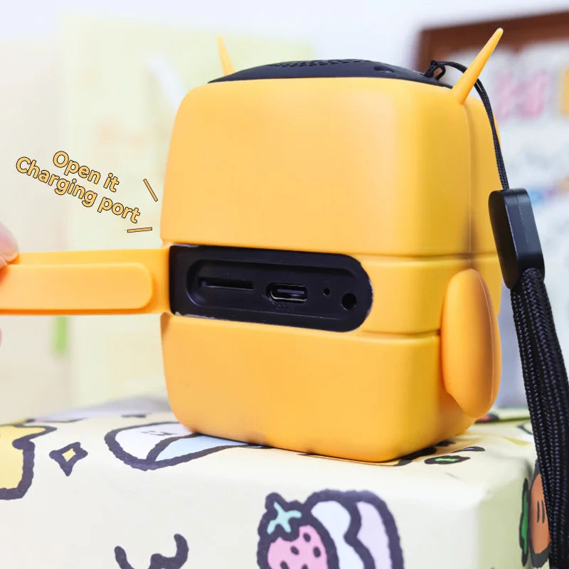 Compact Cute Mini Bluetooth Speaker Support TF Card Desktop Decoration Portable Outdoor Smart Music Player IP65 Waterproof