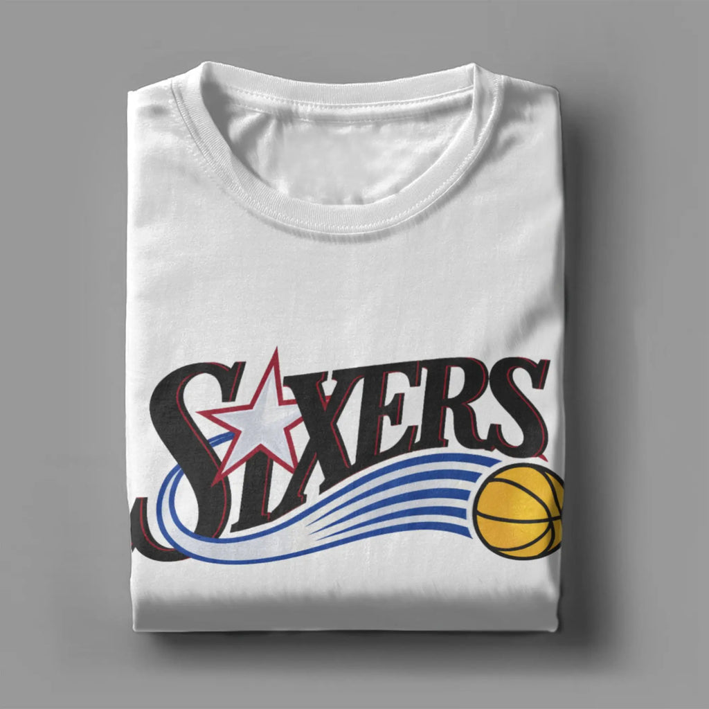 Men Women Sixers 3 Allen Iverson T Shirts  Cotton Tops Funny Short Sleeve Round Neck Tee Shirt Plus Size T-Shirt