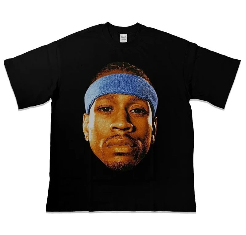 Basketball Star Allen Iverson Printed T-shirt Man Women Cotton T-shirt Men's T-shirts 2026 Summer Men's Clothing Tops Streetwear