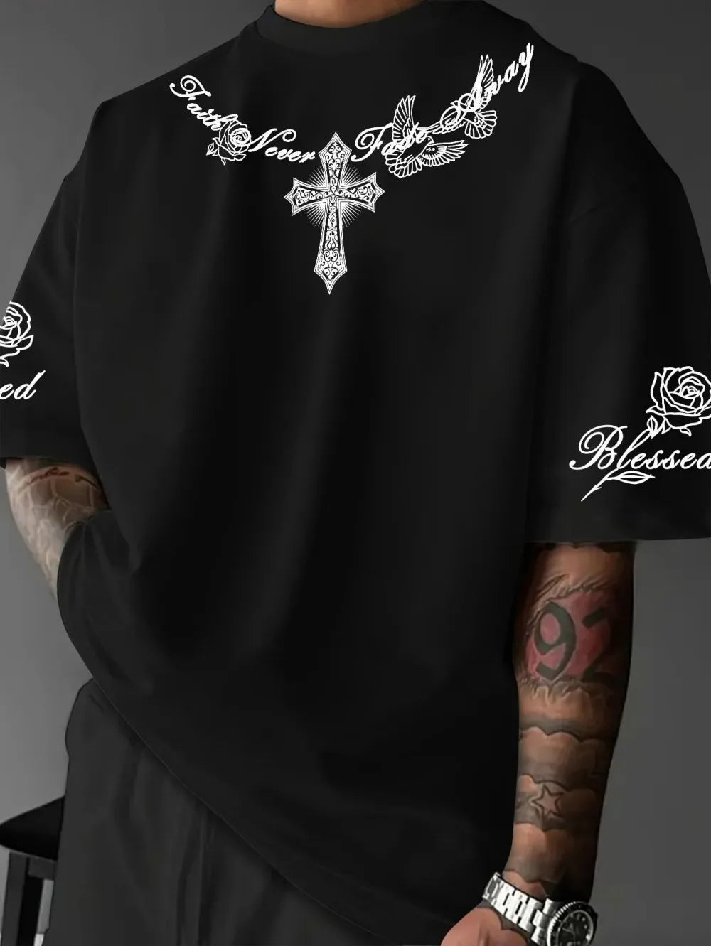 2026 Summer New Style Personalized Letter Print Comfortable and Breathable Outdoor Leisure Men's T-Shirt for Europe and America