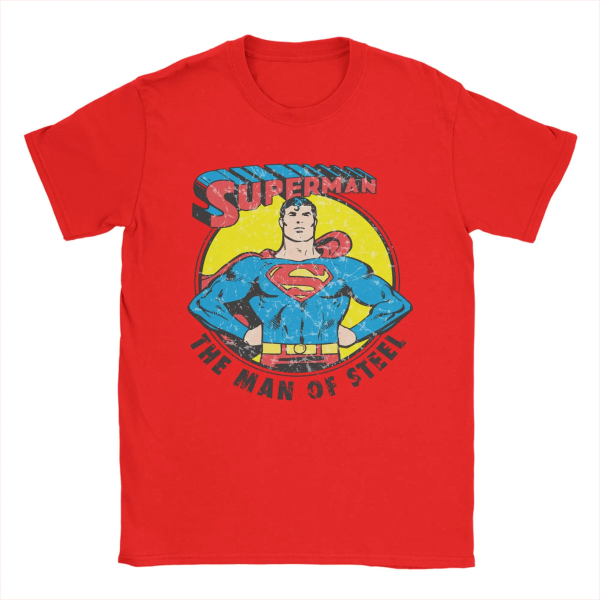 Supermans Superhero T-Shirts for Men Women  Funny 100% Cotton Tee Shirt Crewneck Short Sleeve T Shirts Classic Clothes