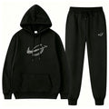 Men Autumn Winter Hooded Tracksuit 2Pcs Casual Sportswear Long Sleeve Hoodie & Jogger Sweatpants Sports hooded sweatshirt set