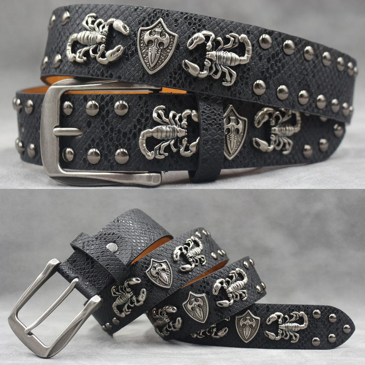 Rivet PU  Leather men's belt Fashion alloy belts Buckle luxury brand jeans belts for men business belt female belt