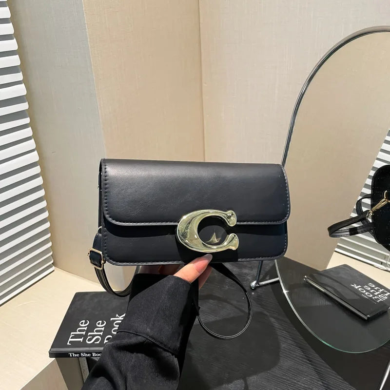 New Bag Women's New Versatile Small Square Bag Fashion Design Retro Tofu Bag High-grade Texture Shoulder Messenger Bag