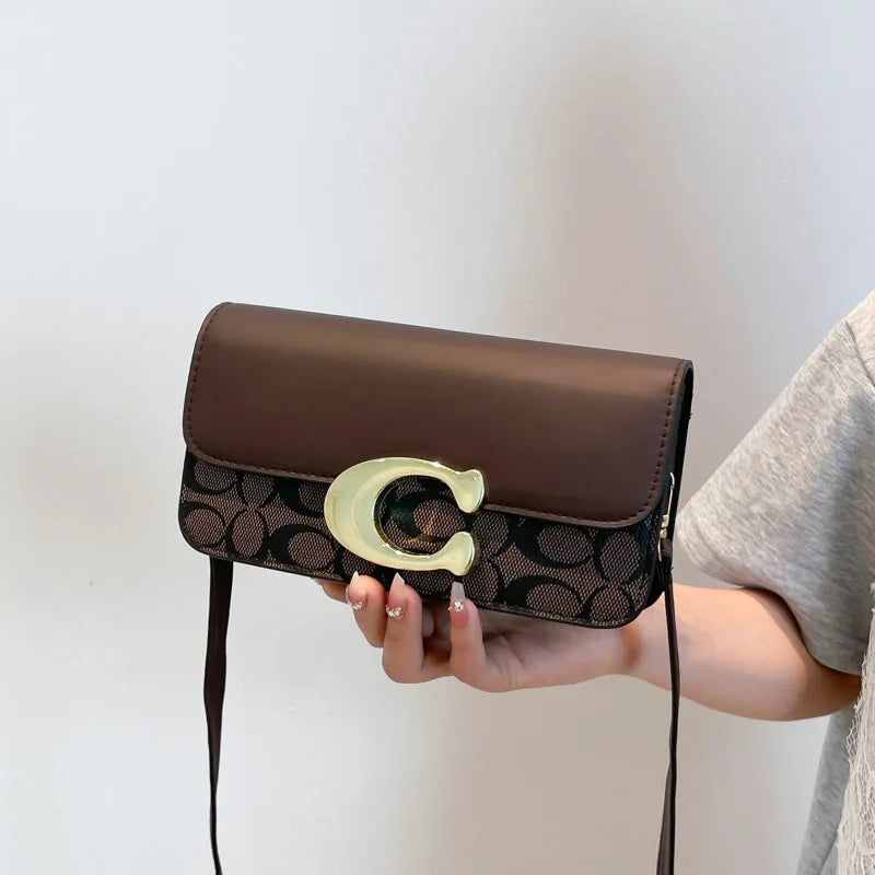 New Bag Women's New Versatile Small Square Bag Fashion Design Retro Tofu Bag High-grade Texture Shoulder Messenger Bag
