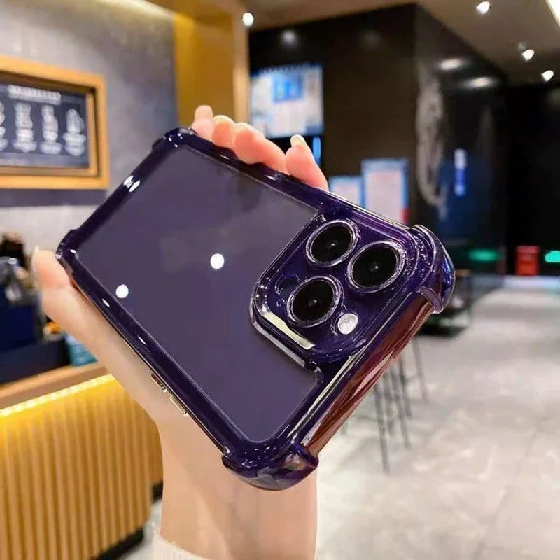 Luxury Shockproof Phone Case For iPhone 11 12 13 14 15 16 Pro Max X Xs XR Max 7 8 6 6S Plus Clear Bumper Transparent Cover