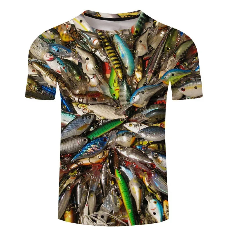 Fishing Is Calling You Crewneck Printed T Shirts Graphic Hipster Work Out Summer Streetwear Top Tee Men Women Clothing