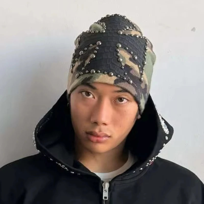 Harajuku Trendy Dome Knitted Hat 2026 Fashion Street Hip Hop Punk High Street Autumn Personalized Design Stylish Ins Clothing