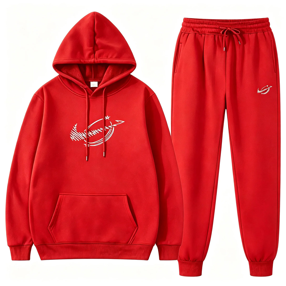 Men Autumn Winter Hooded Tracksuit 2Pcs Casual Sportswear Long Sleeve Hoodie & Jogger Sweatpants Sports hooded sweatshirt set