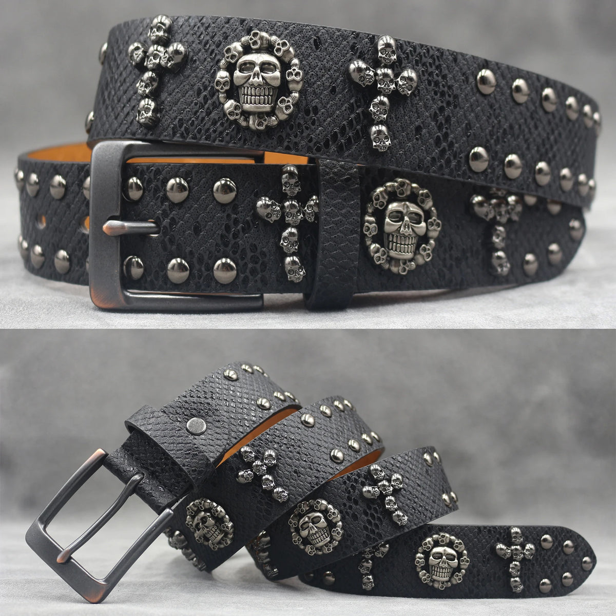 Rivet PU  Leather men's belt Fashion alloy belts Buckle luxury brand jeans belts for men business belt female belt