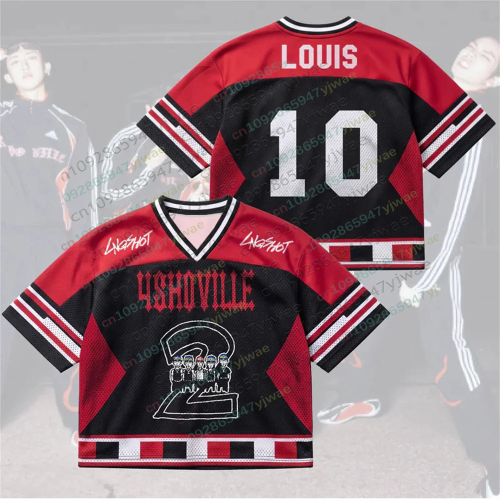 2026 LNGSHOT 4shoville Album Mesh Jersey Gift For Fans V-Neck Fashion Streetwear Y2k Top Vacation Tee Men Women Beach T-Shirts