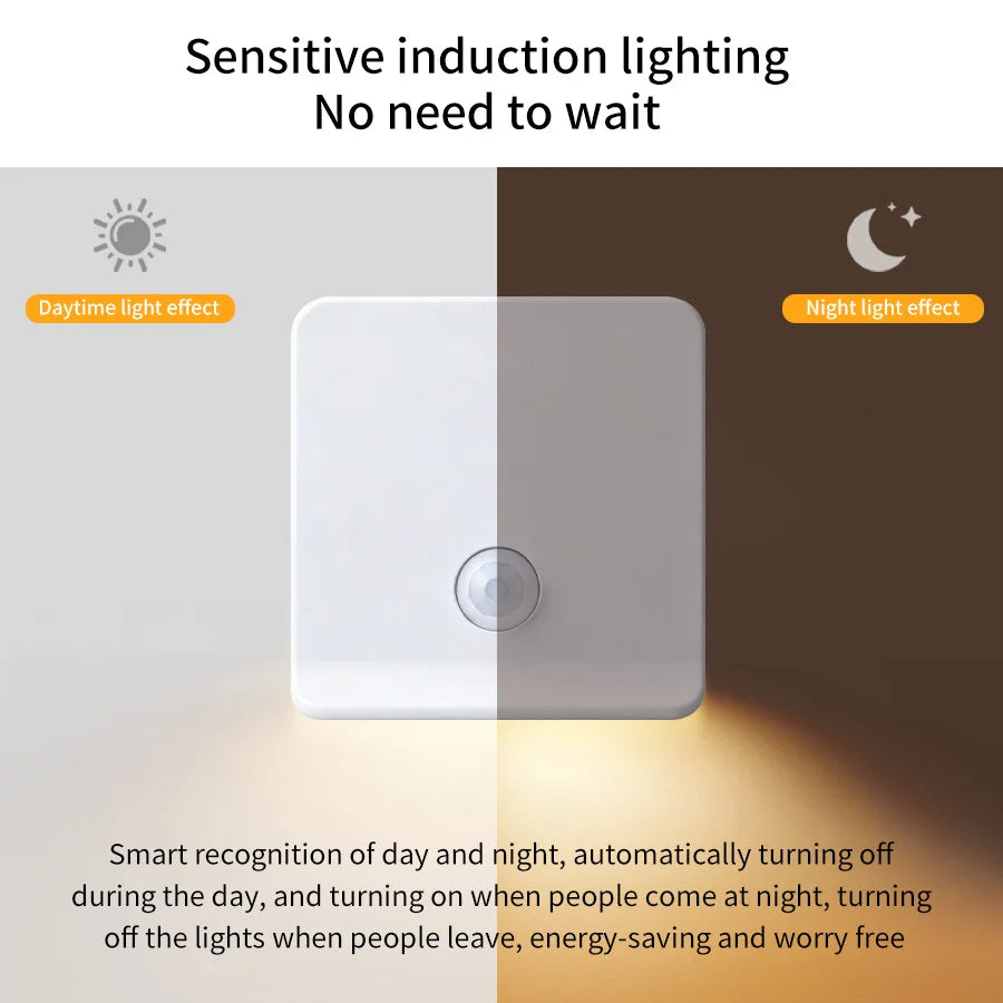 Motion Sensor Light Rechargeable Night Light Inductor Lights Kitchen Stairs Hallway Closet Bedroom Decoration Security Lighting