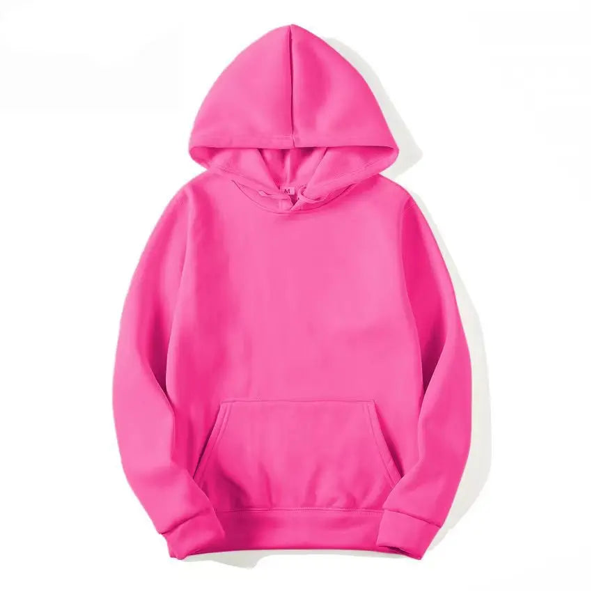 2025 Men's Solid Color Hooded Sweaters Men's Warm Wool Sweater Fashionable Street Clothing Loose  Breathable Jersey Brand Hooded