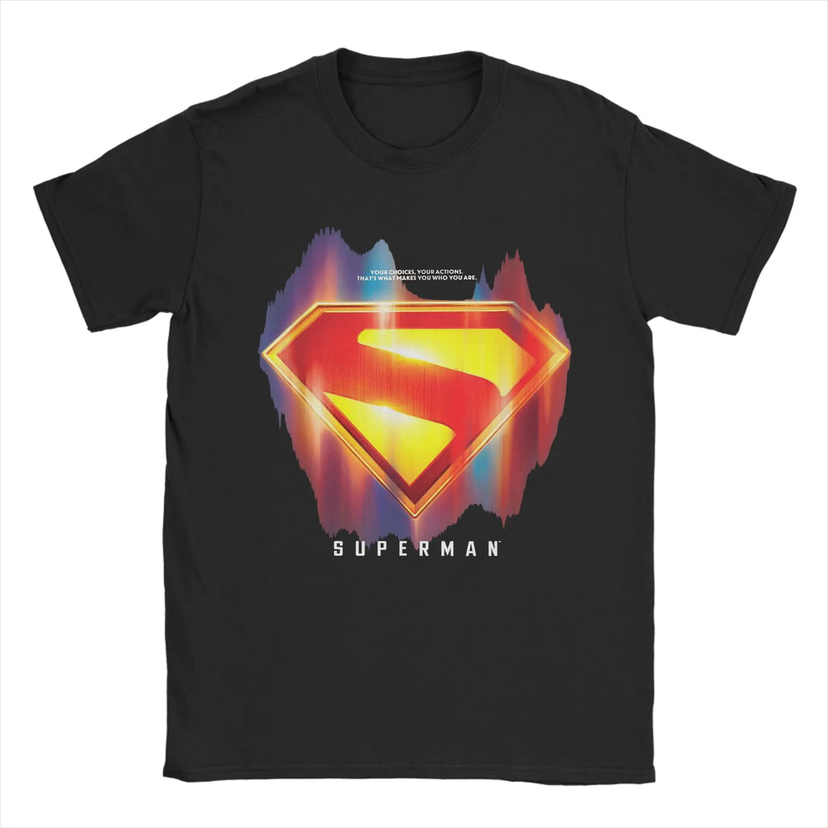 Supermans Superhero T-Shirts for Men Women  Funny 100% Cotton Tee Shirt Crewneck Short Sleeve T Shirts Classic Clothes