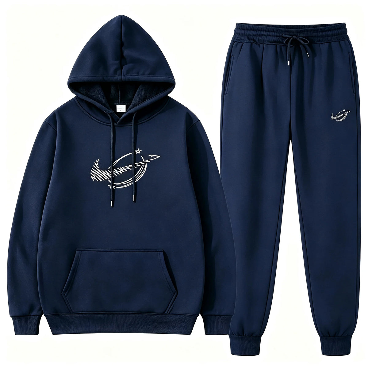Men Autumn Winter Hooded Tracksuit 2Pcs Casual Sportswear Long Sleeve Hoodie & Jogger Sweatpants Sports hooded sweatshirt set