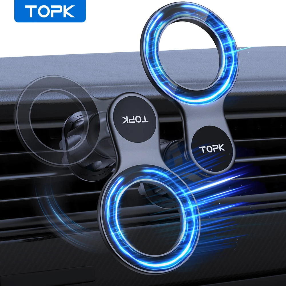 TOPK for MagSafe Car Phone Holder,[20 Super Magnets]Magnetic Car Phone Mount for Air Vent Phone Holder for iPhone Mag Safe Case