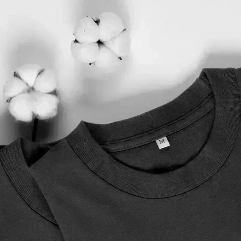 Men Cotton Black T-Shirt Vintage 80s Graphic Print O-neck Short-sleeved Tee Unisex Casual Tshirts Streetwear Tops 2026 Summer