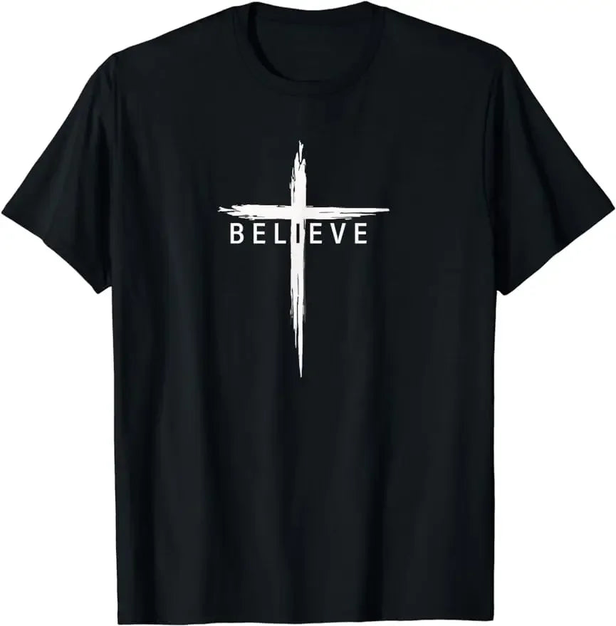 Christian T-shirt Jesus Is King Bible Verse for Men and Women Unisex Style for Women Men Classic Short-sleev T-shirt