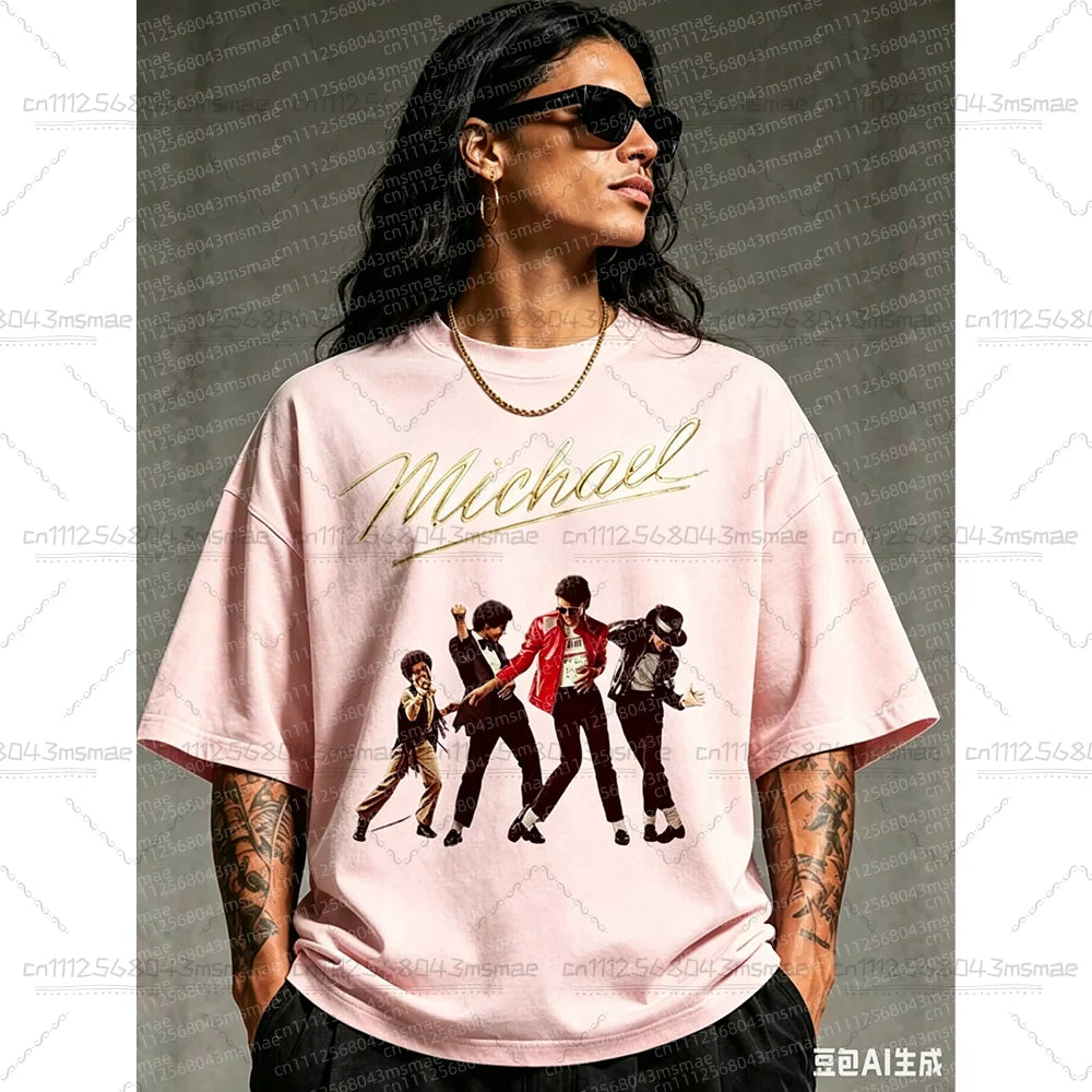 2026 Michael Jackson T-shirt Children Clothing Singer Printed Tops Boy Girl MJ Summer Tee Shirts Casual Clothes  Birthday Gift
