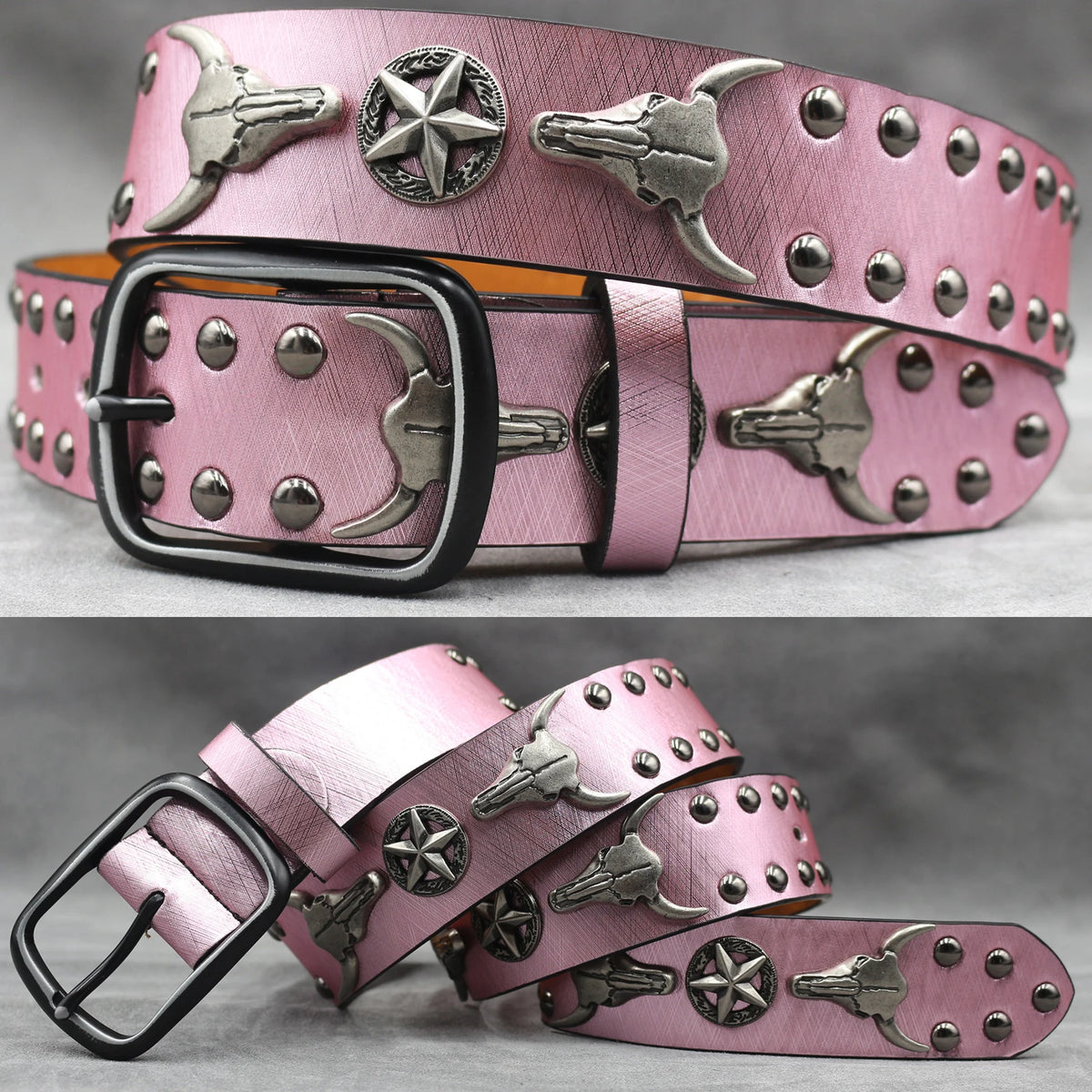 Rivet PU  Leather men's belt Fashion alloy belts Buckle luxury brand jeans belts for men business belt female belt